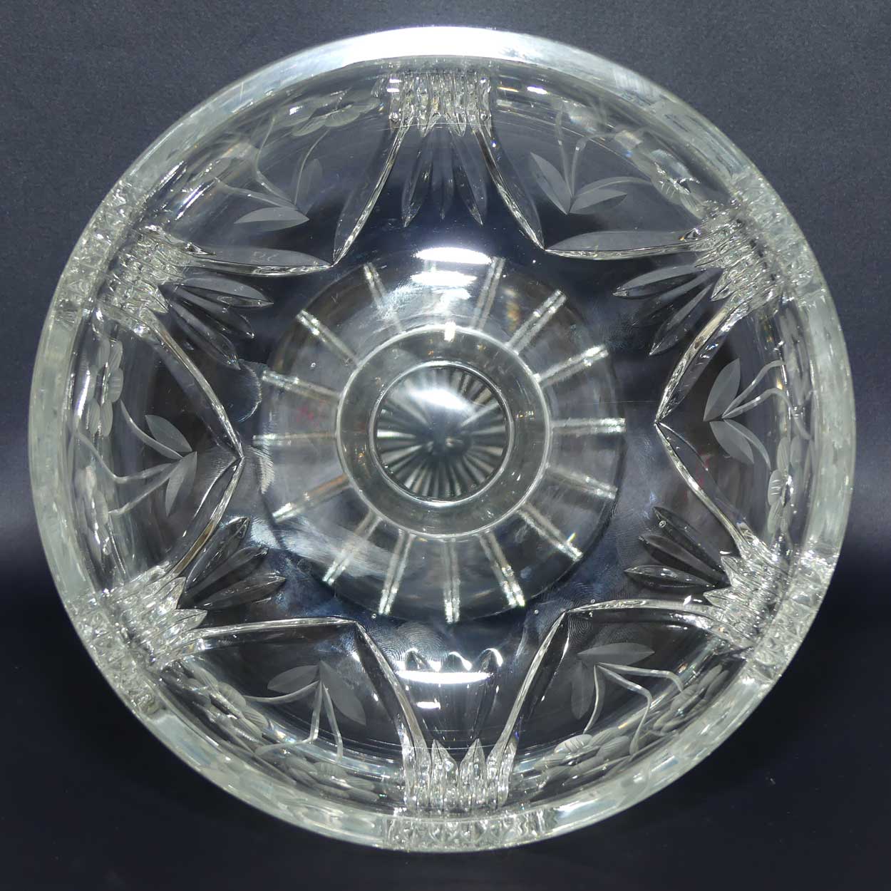 Bohemian Crystal | Floral design fruit stand or comport