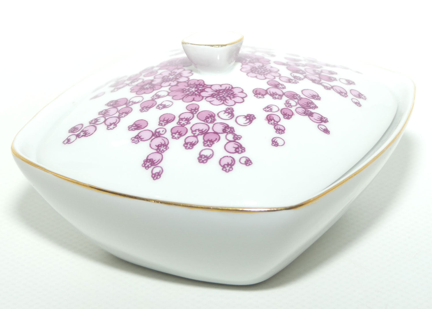 Vintage Hollohaza Hungary Floral trinket box