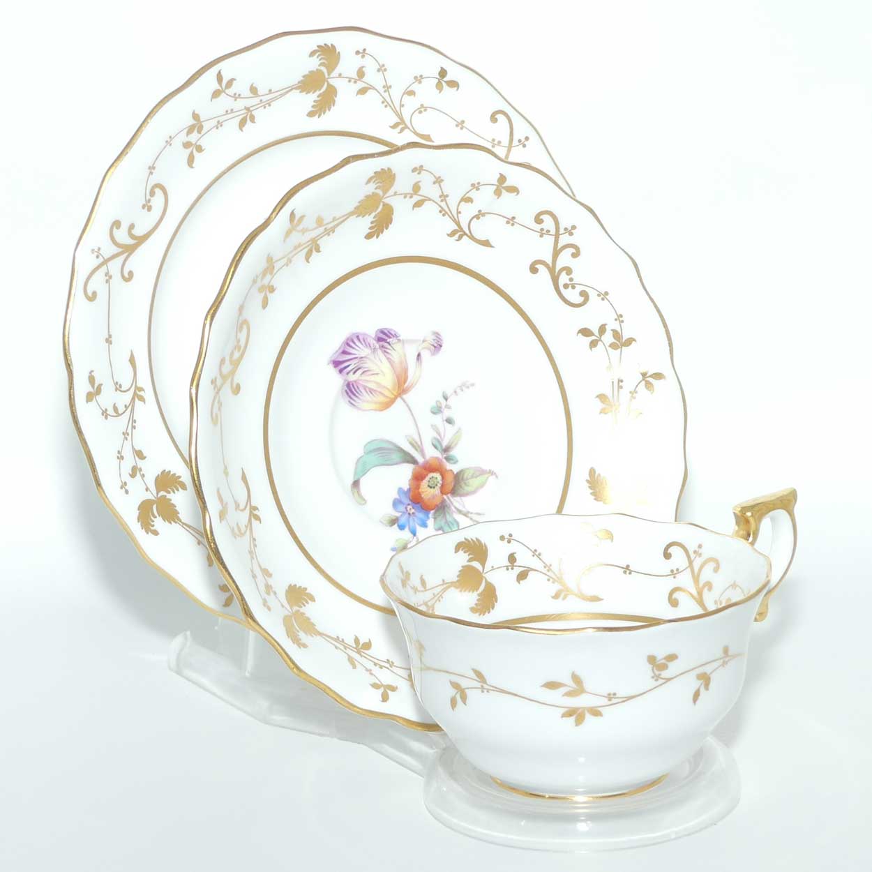 Spode Copeland 1820s pattern floral trio