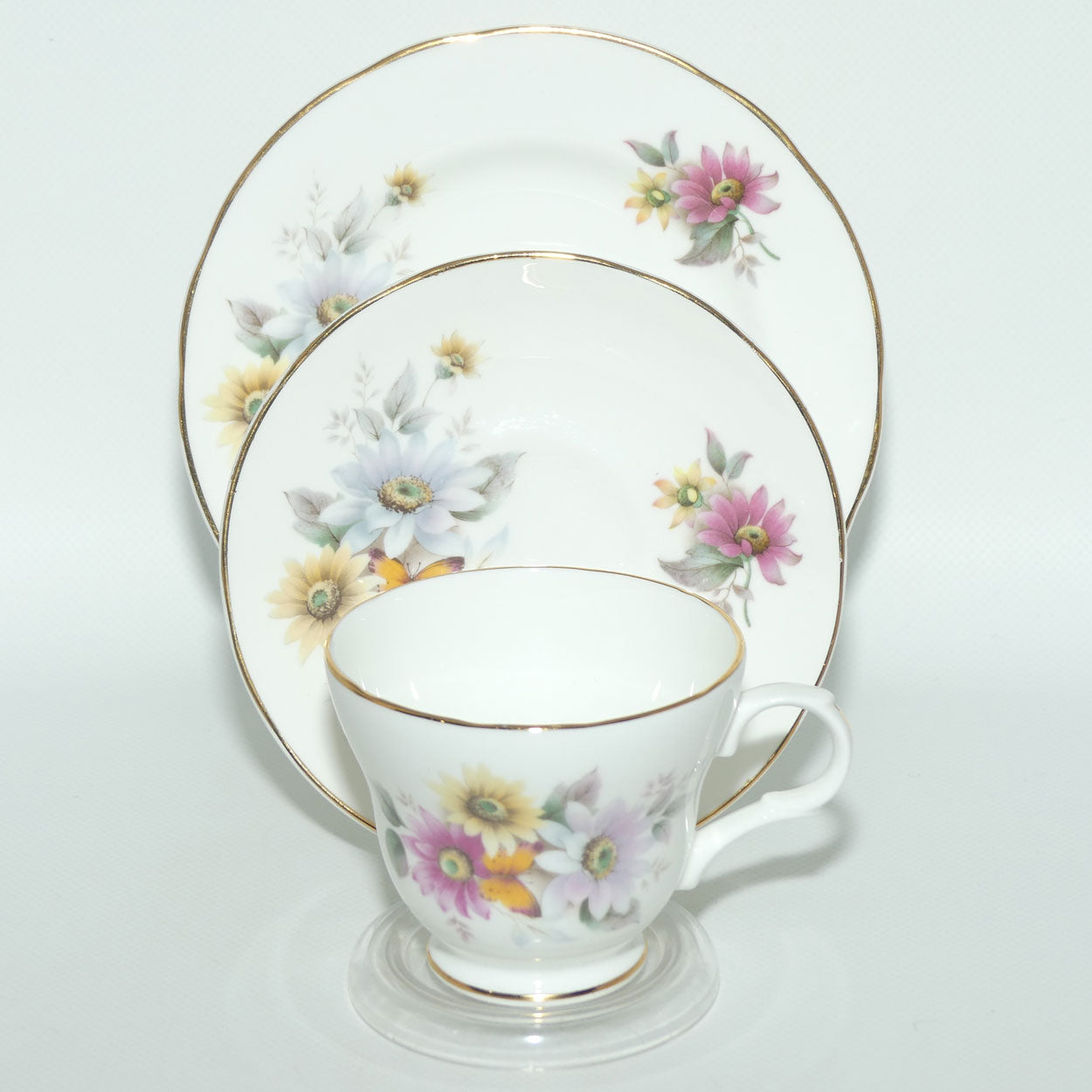 Crown Trent Bone China | Pretty Floral trio | #1