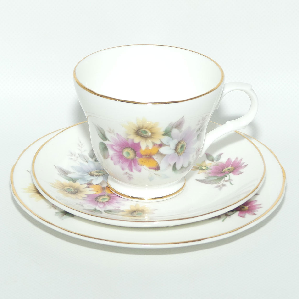 Crown Trent Bone China | Pretty Floral trio | #1