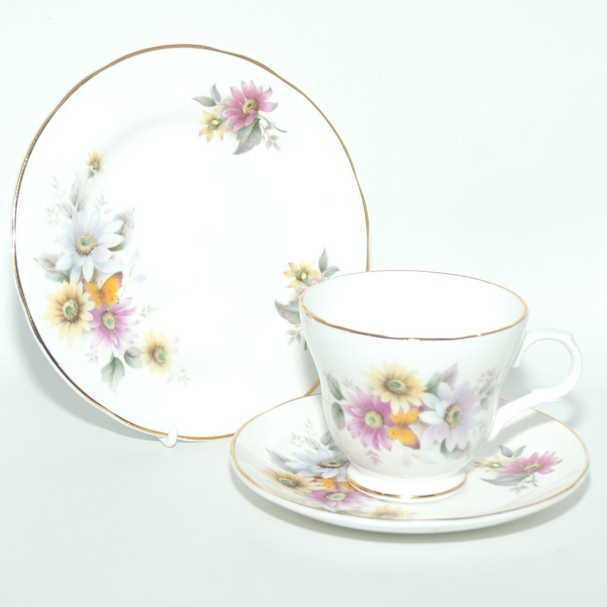 Crown Trent Bone China | Pretty Floral trio | #1