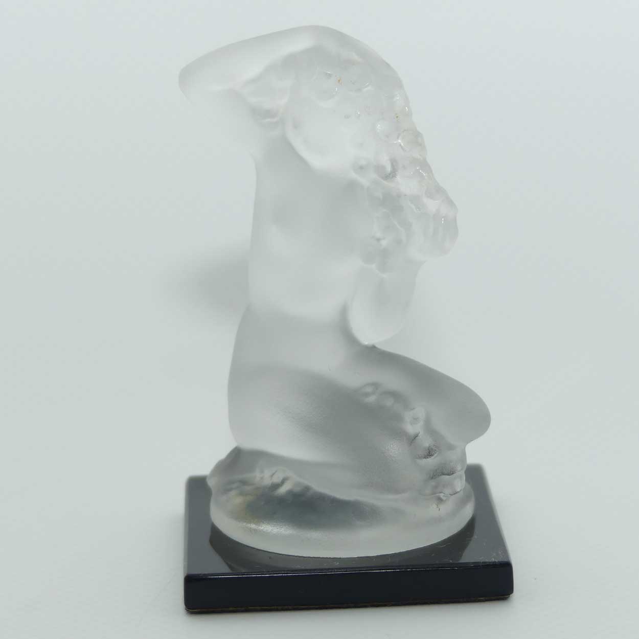 Lalique France Floreal figure fixed on Black plinth