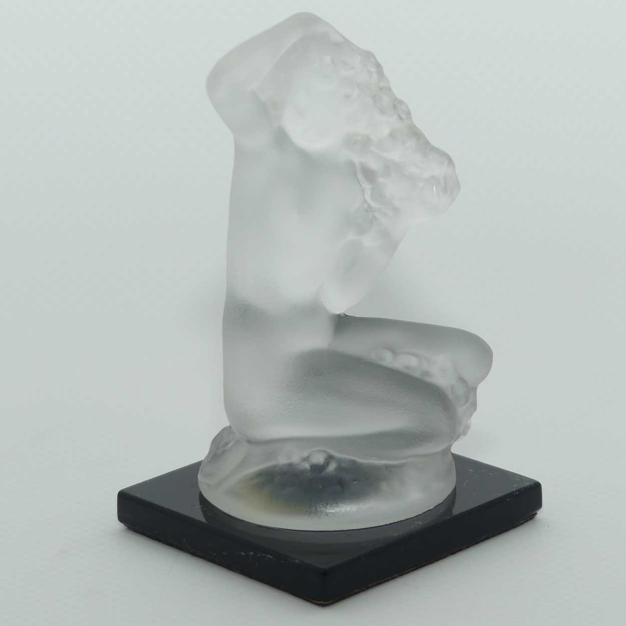 Lalique France Floreal figure fixed on Black plinth
