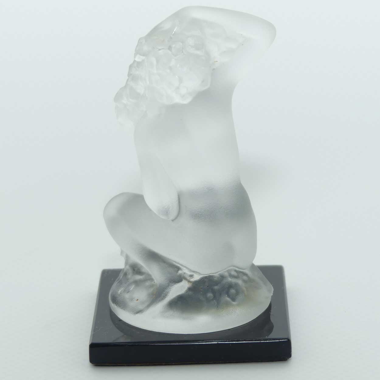 Lalique France Floreal figure fixed on Black plinth