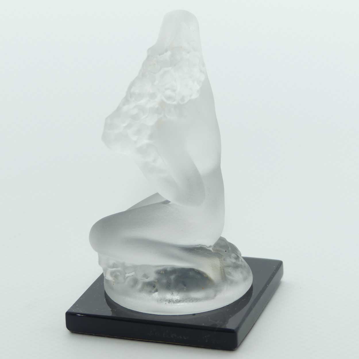 Lalique France Floreal figure fixed on Black plinth