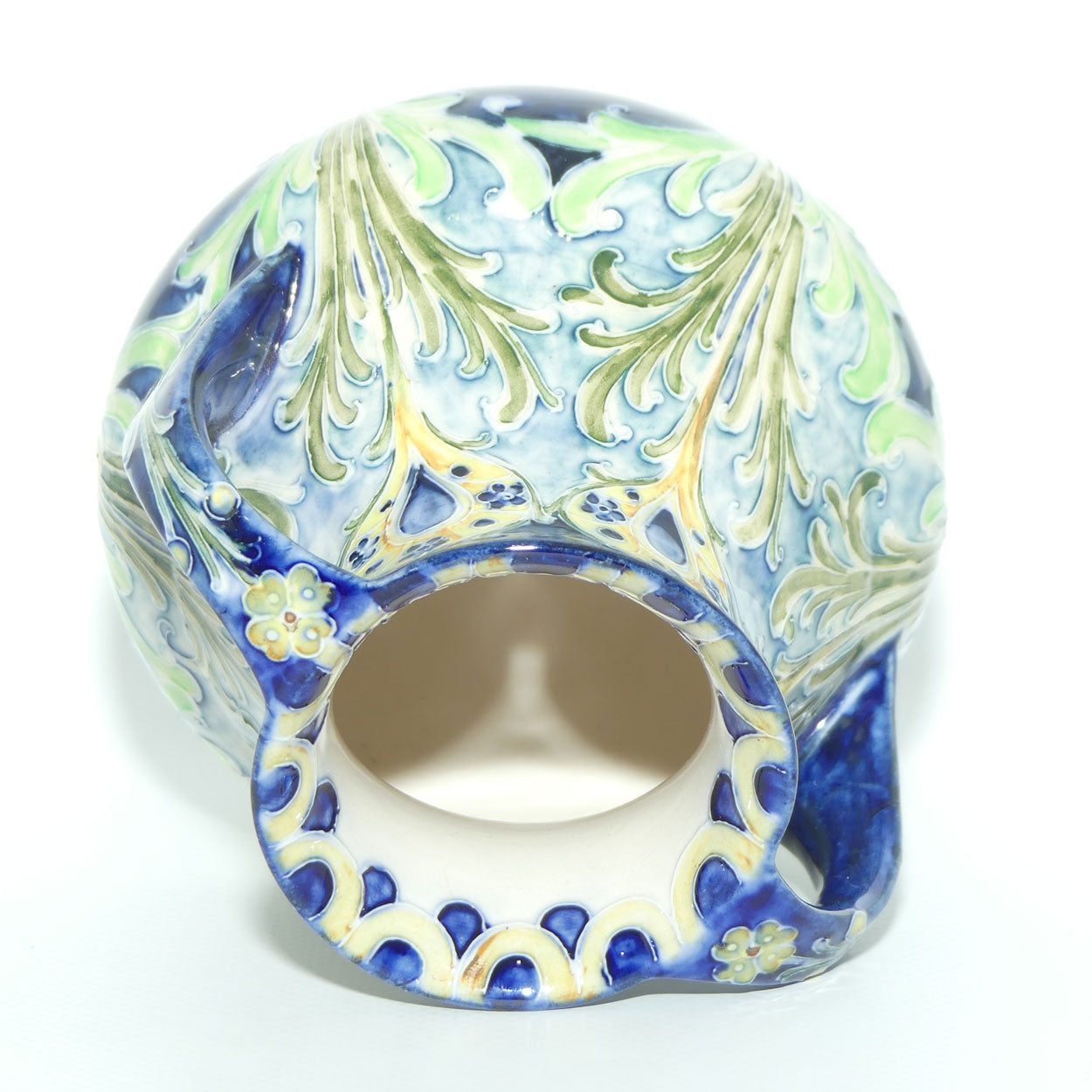 James MacIntyre & Co William Moorcroft Florian Feather and Daisy twin handle vase | M1695