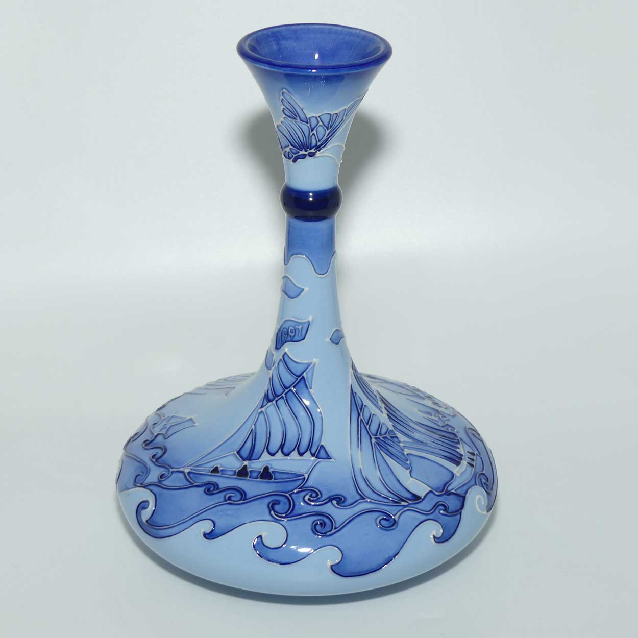 Moorcroft 1997 Florian Yacht vase (Num Ed; Moorcroft Centenary)