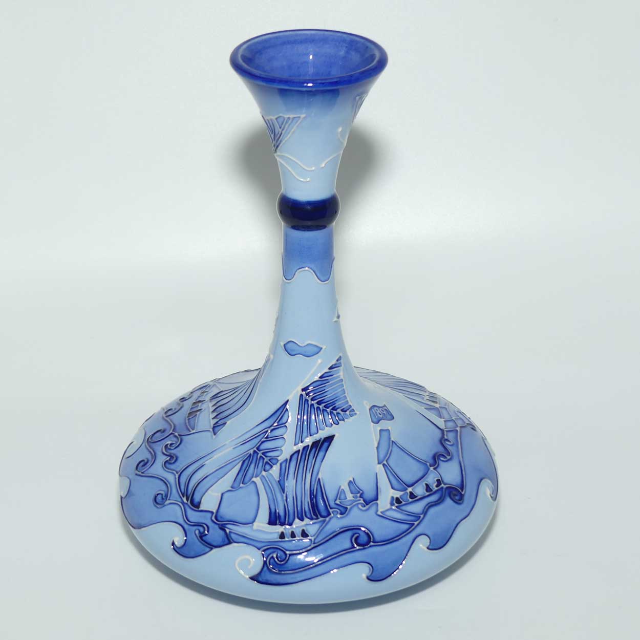 Moorcroft 1997 Florian Yacht vase (Num Ed; Moorcroft Centenary)