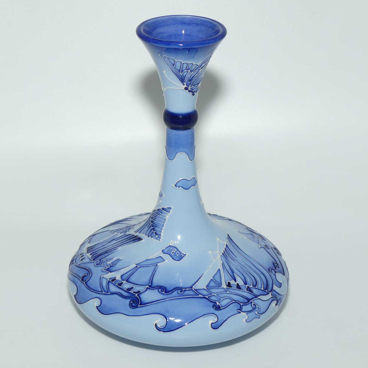 Moorcroft 1997 Florian Yacht vase (Num Ed; Moorcroft Centenary)