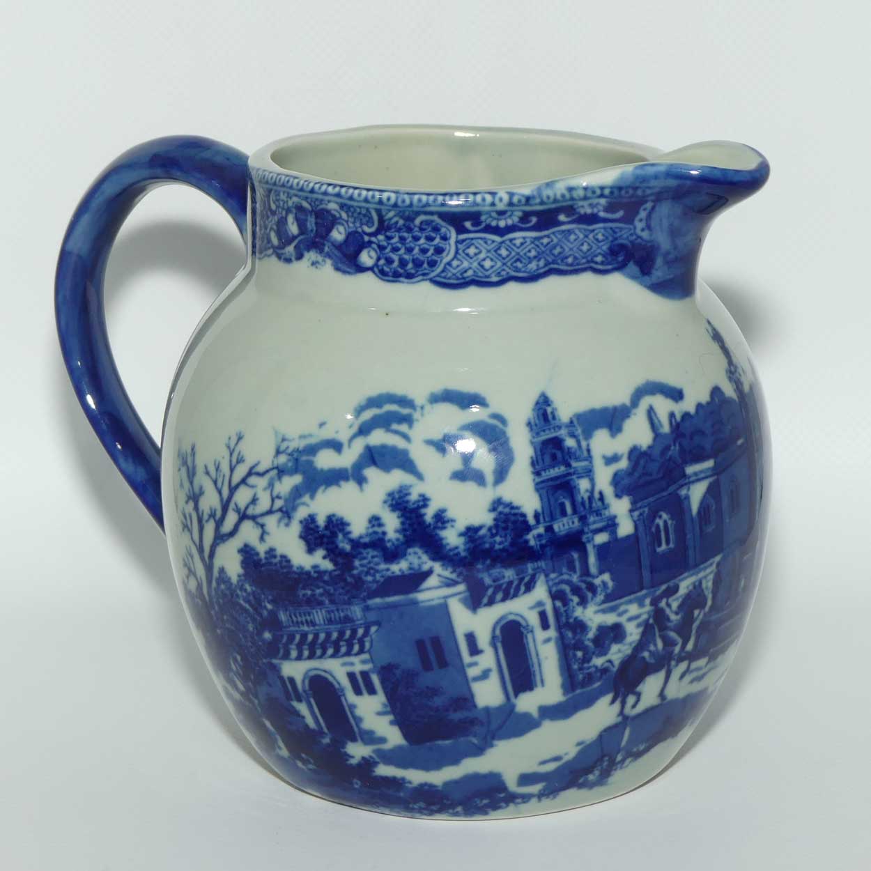 Victoria Ironstone | Antique style Flow Blue pattern jug