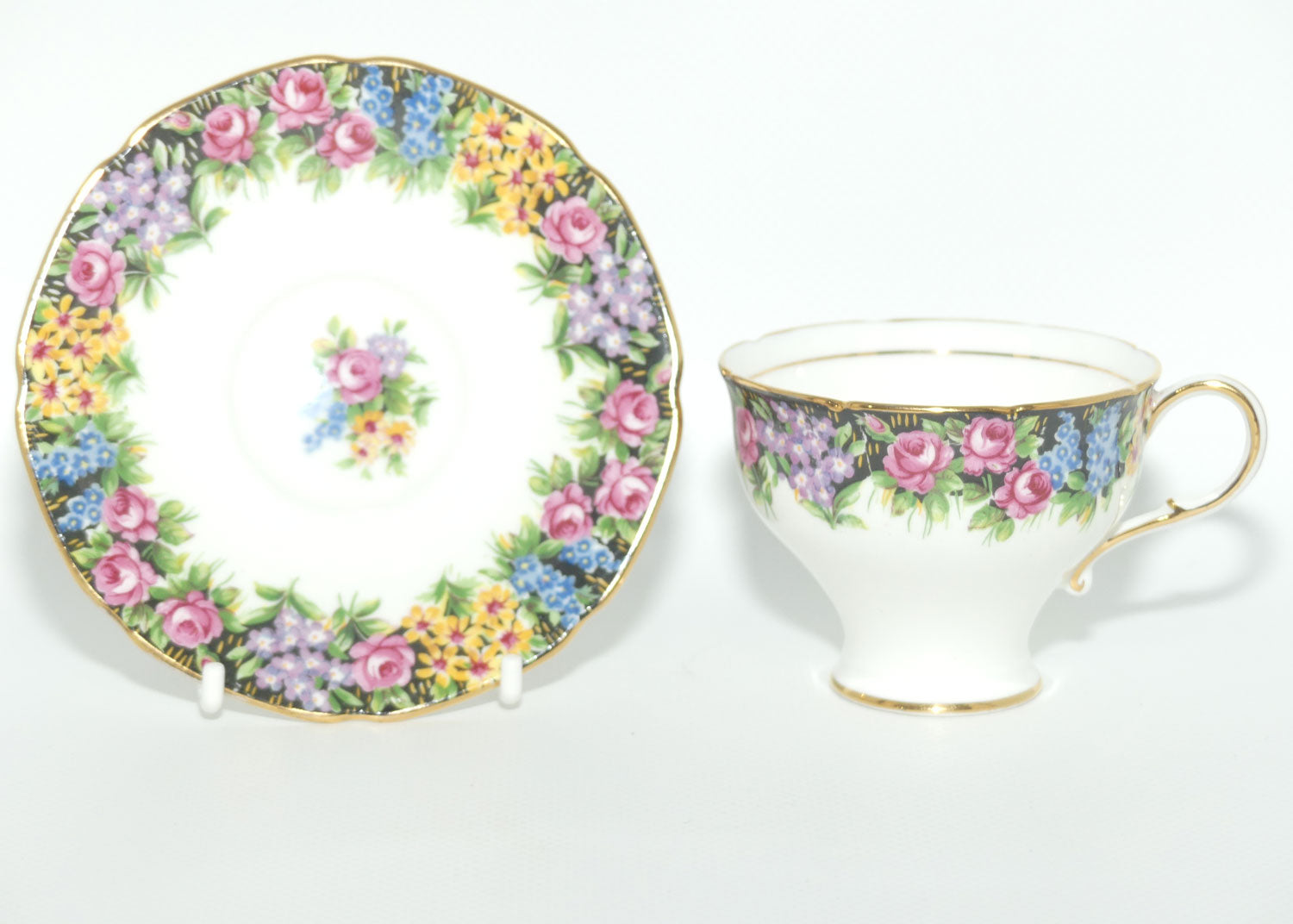 Paragon demi tasse duo | Old English Garden pattern