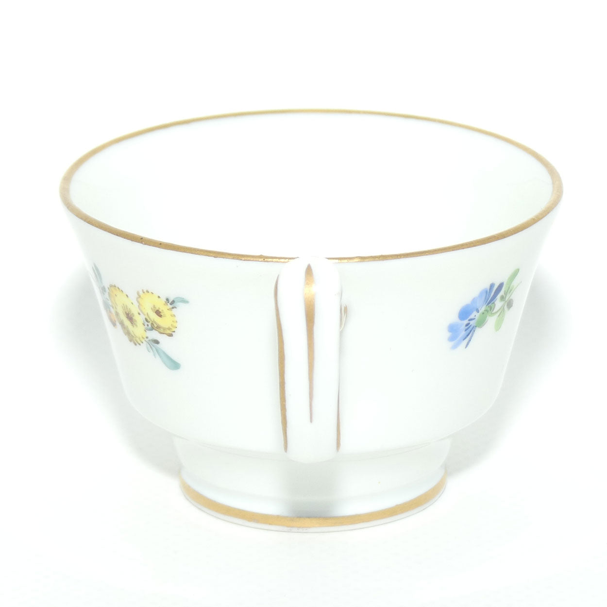 Meissen Hand decorated small demi tasse cup and saucer