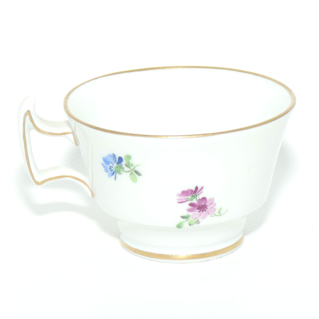 Meissen Hand decorated small demi tasse cup and saucer