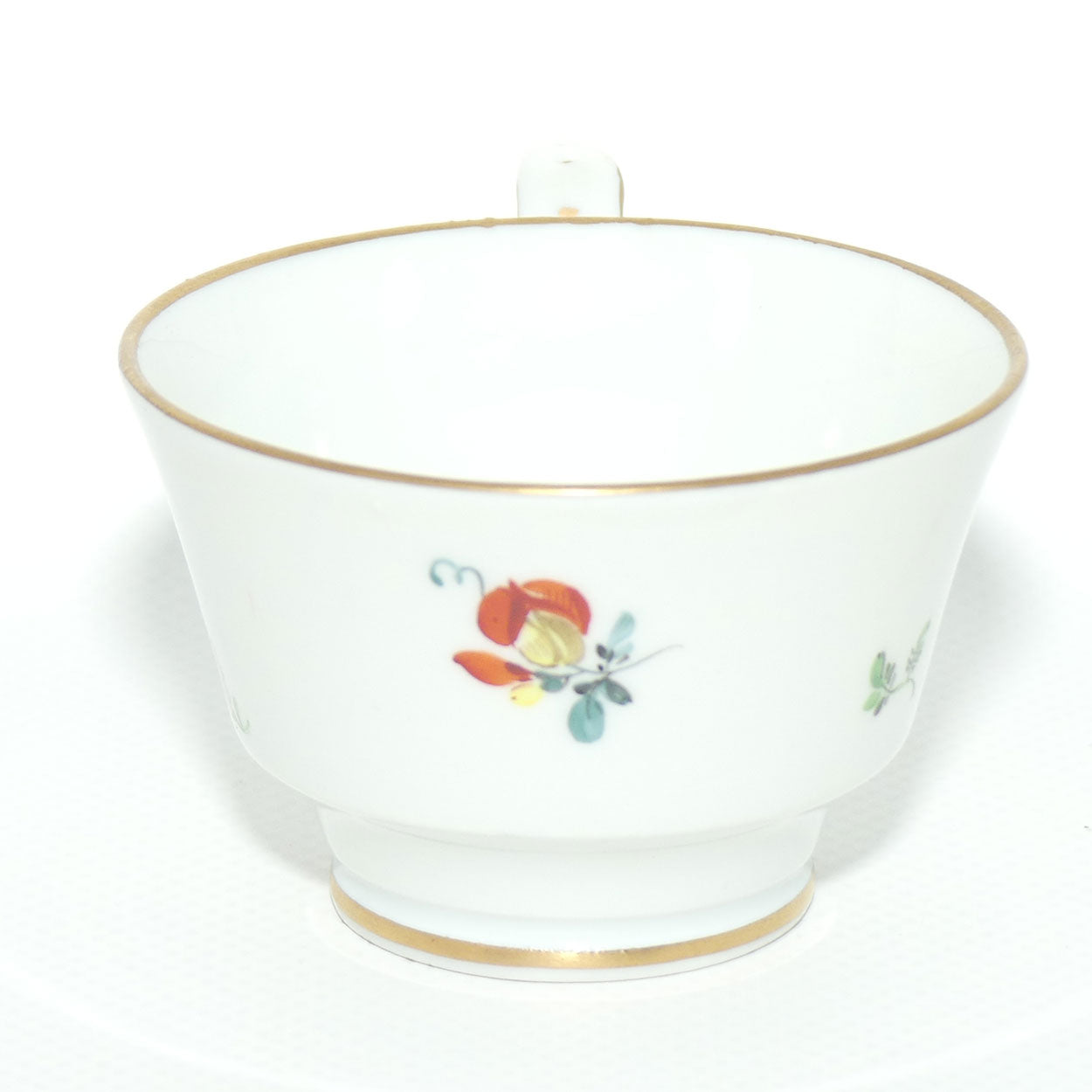 Meissen Hand decorated small demi tasse cup and saucer