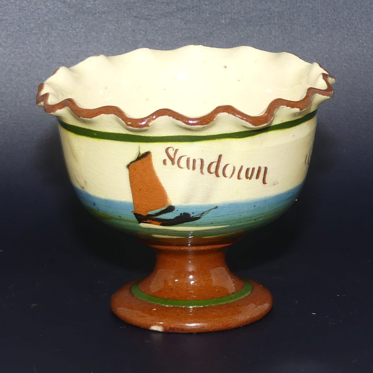 Torquay Ware | Motto Ware | Fluted Rim Sugar Bowl