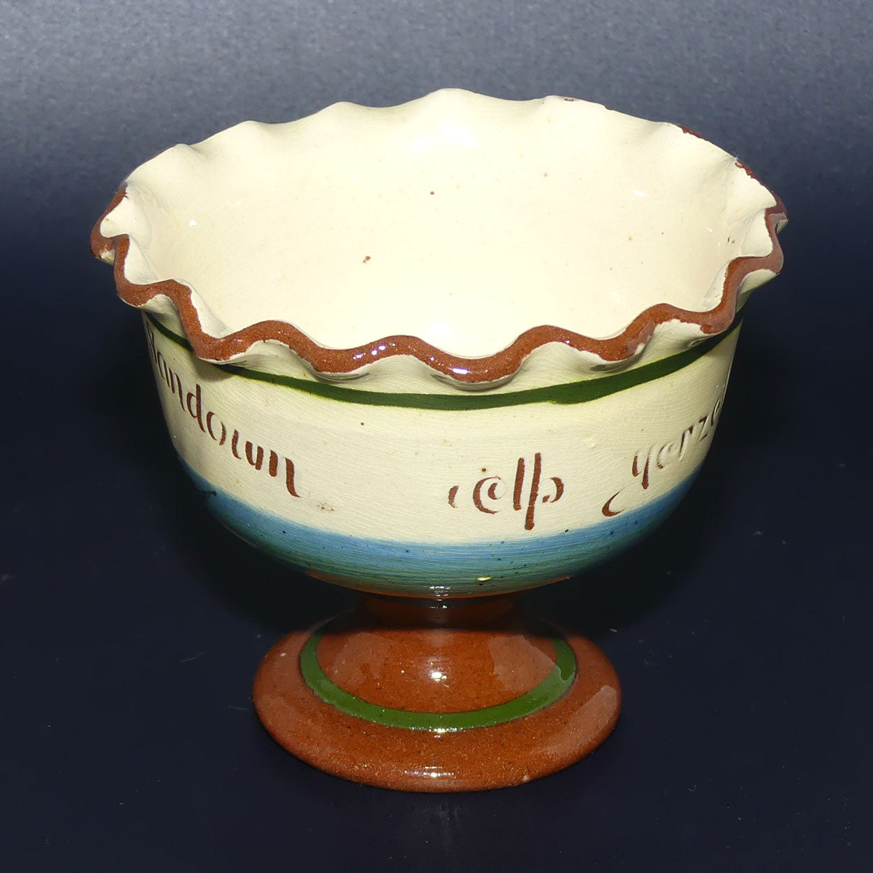 Torquay Ware | Motto Ware | Fluted Rim Sugar Bowl