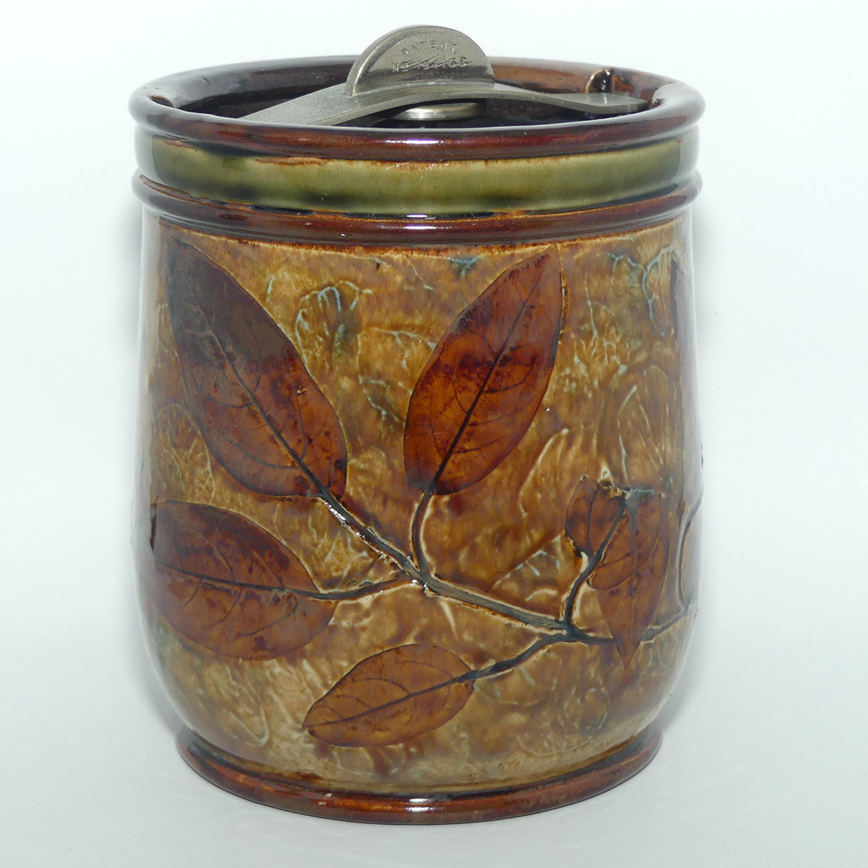 Royal Doulton Lambeth Natural Foliage tobacco jar X8531