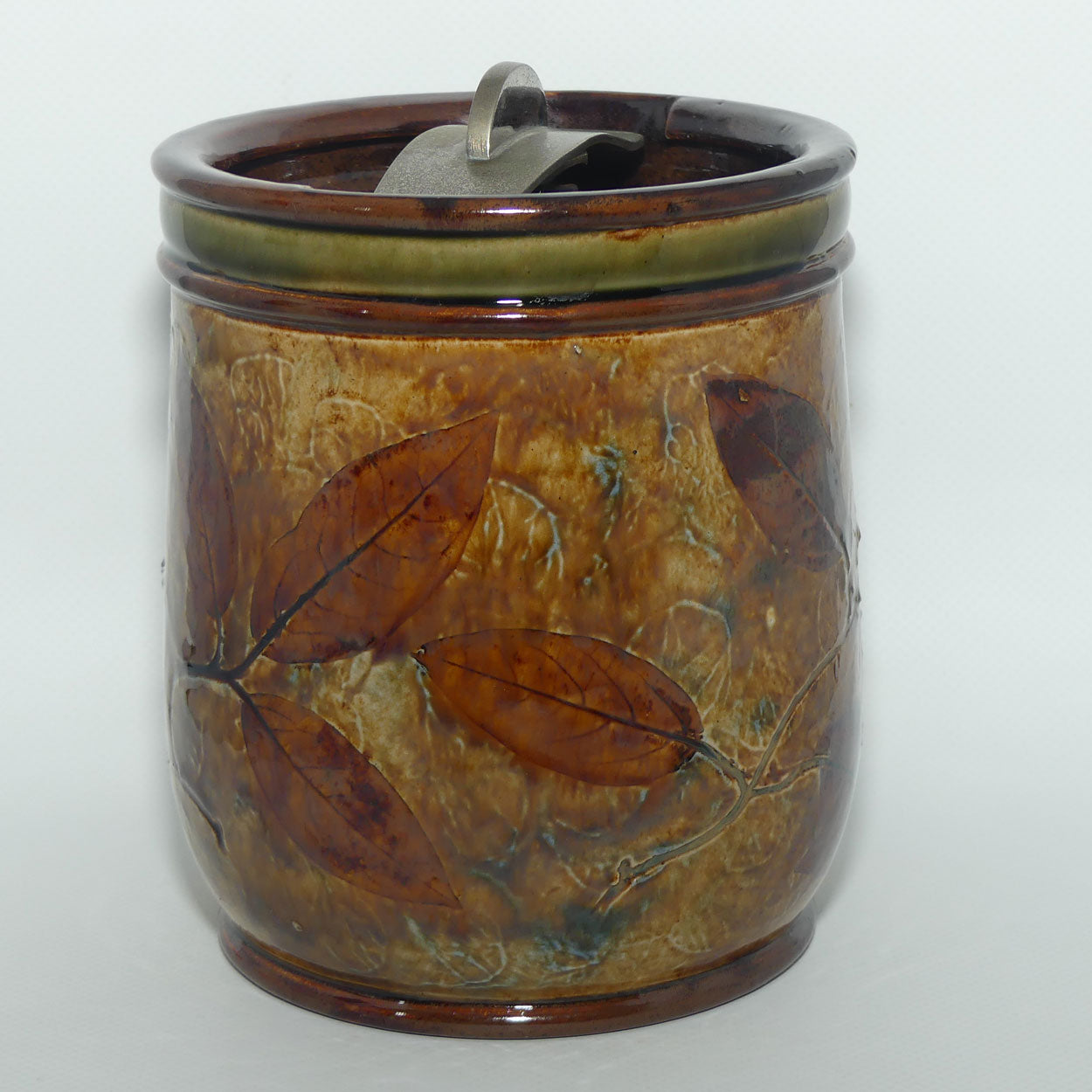 Royal Doulton Lambeth Natural Foliage tobacco jar X8531