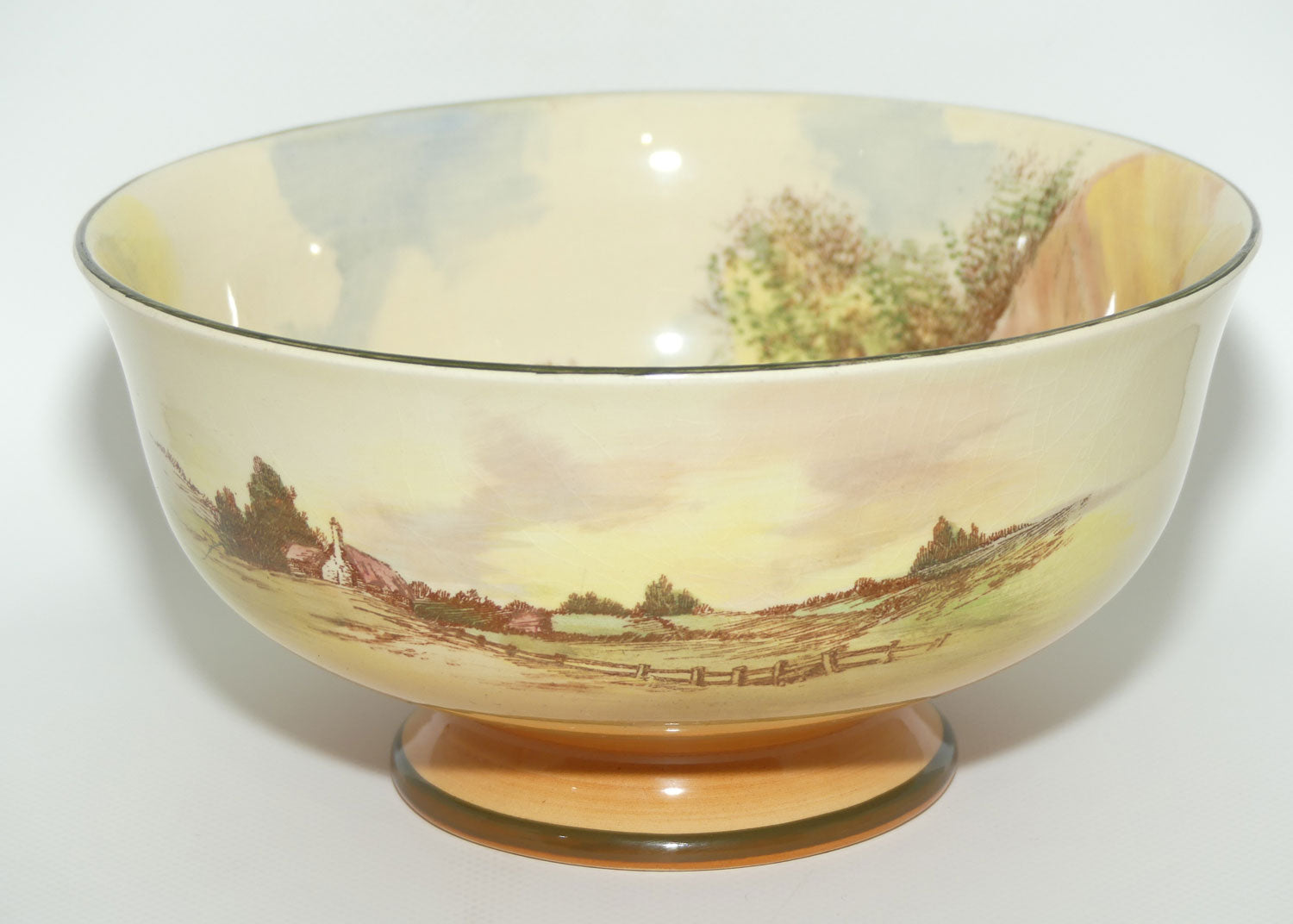 Royal Doulton Rustic England footed bowl D5694 | 19.5cm diam