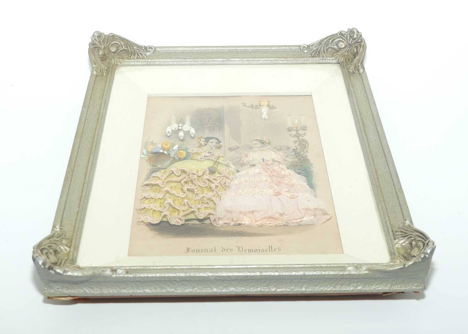 Journal des Demoiselles heavily embellished framed shadow box print | #1
