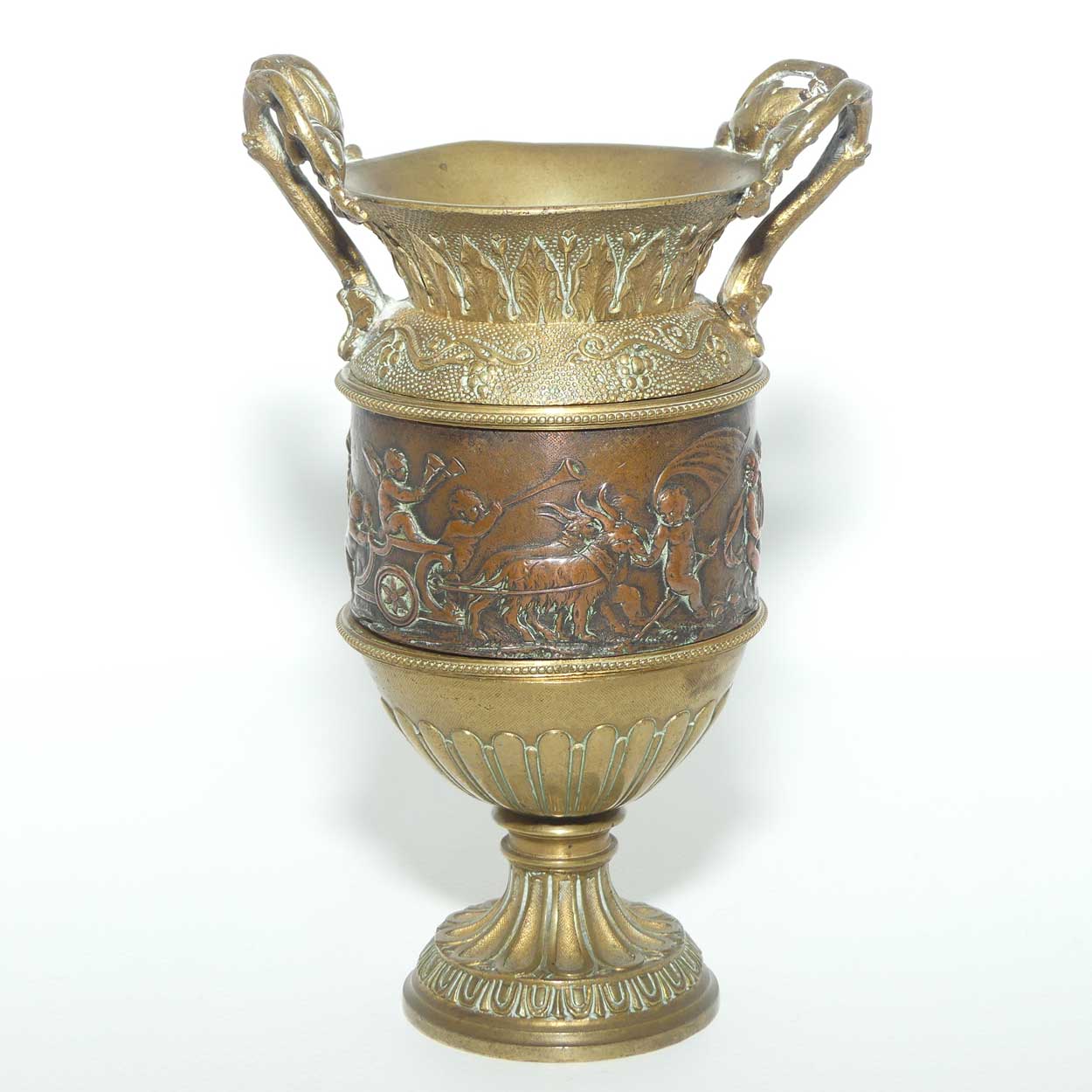 Antique French Bronze and finely Cast Brass cabinet vase