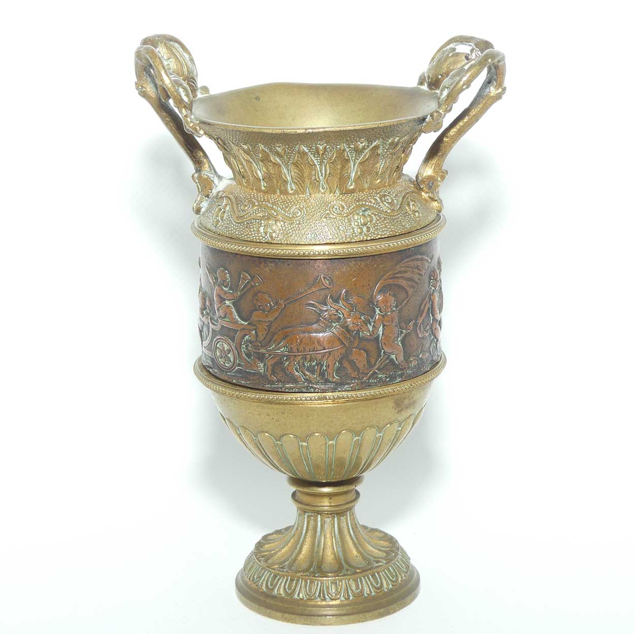 Antique French Bronze and finely Cast Brass cabinet vase