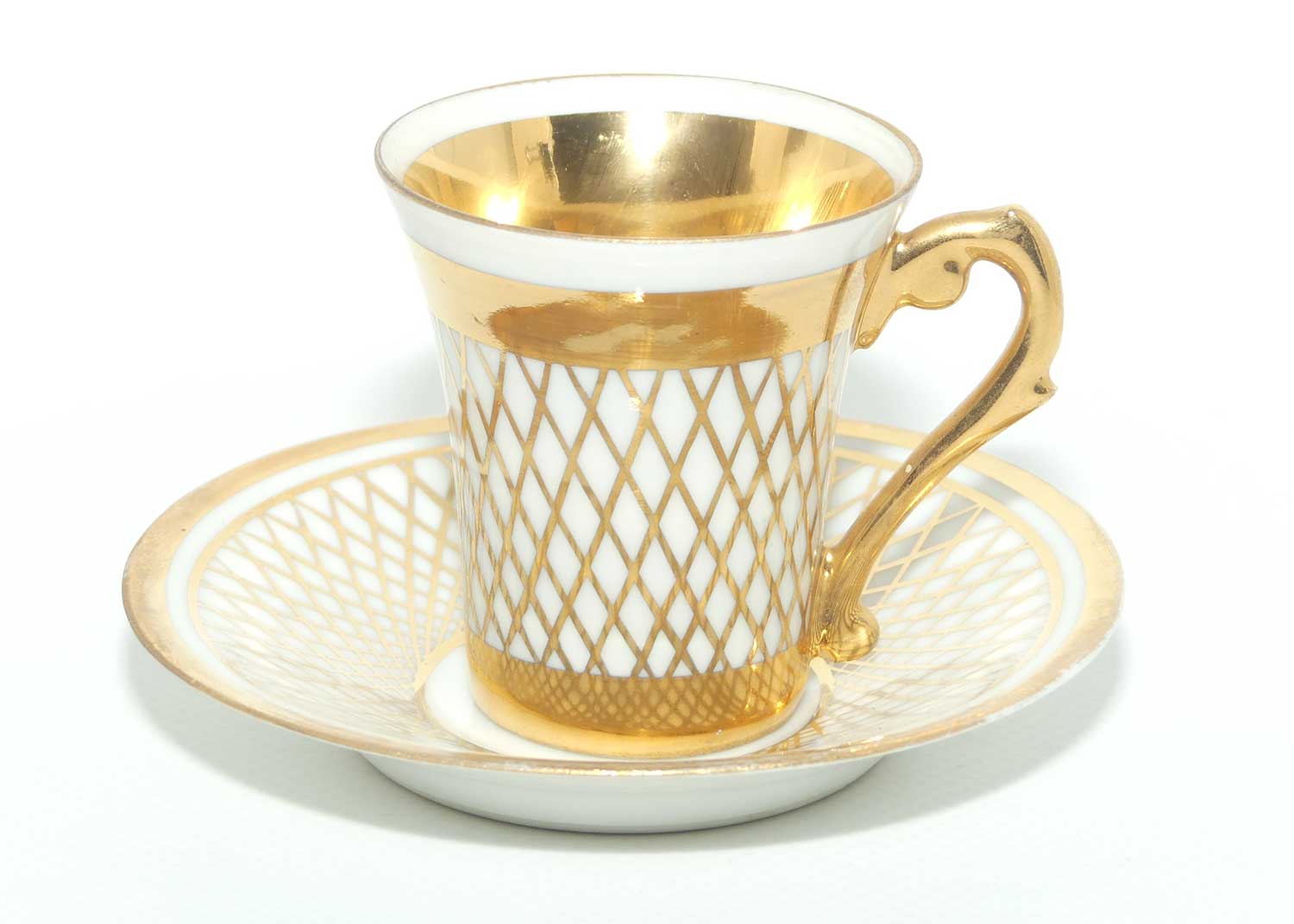 French Gilt Decorated demi tasse cup and saucer | Decor Mein Paris