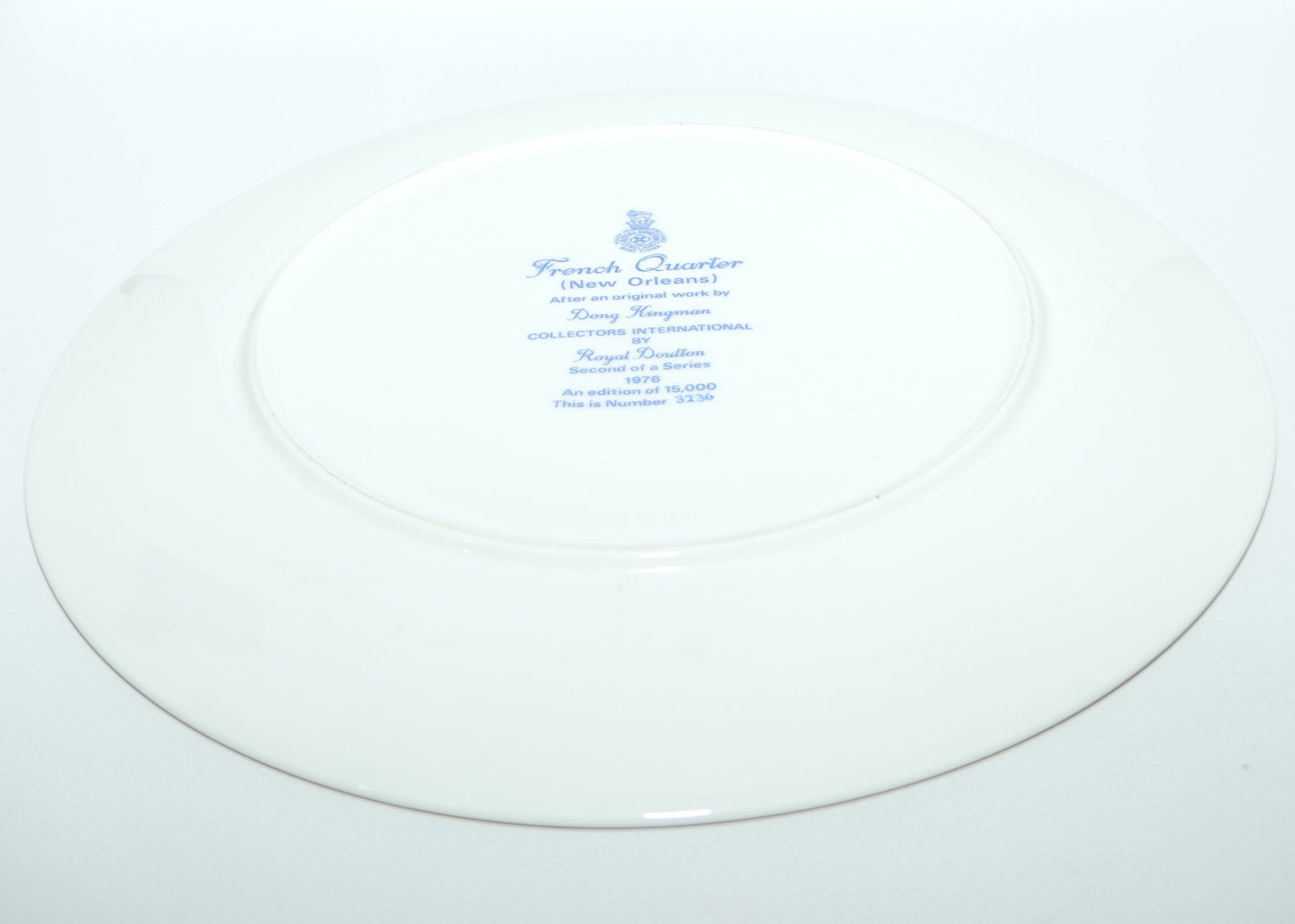 Royal Doulton Dong Kingman plate #2 | French Quarter New Orleans