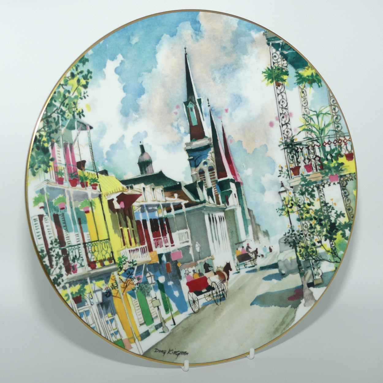 Royal Doulton Dong Kingman plate #2 | French Quarter New Orleans | boxed