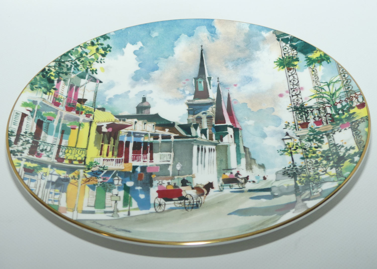 Royal Doulton Dong Kingman plate #2 | French Quarter New Orleans | boxed
