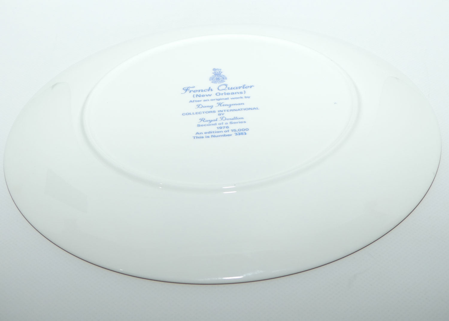 Royal Doulton Dong Kingman plate #2 | French Quarter New Orleans | boxed