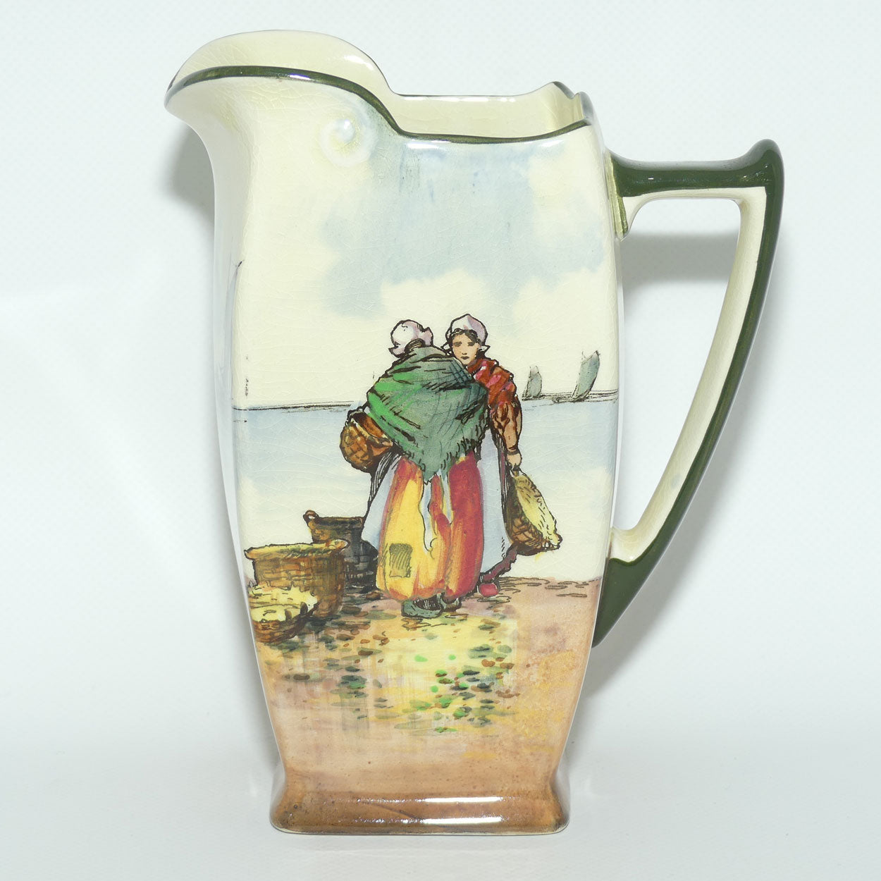 Royal Doulton Fisherfolk A - Brittany large Friar shape jug