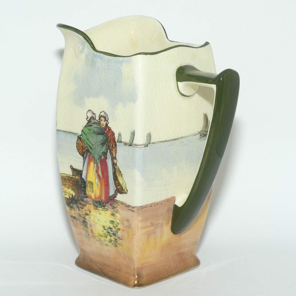 Royal Doulton Fisherfolk A - Brittany large Friar shape jug
