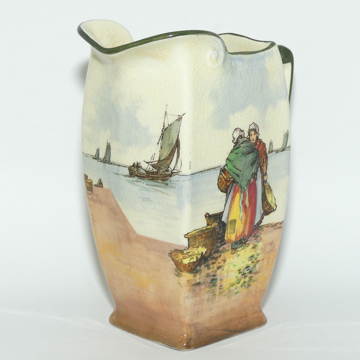 Royal Doulton Fisherfolk A - Brittany large Friar shape jug