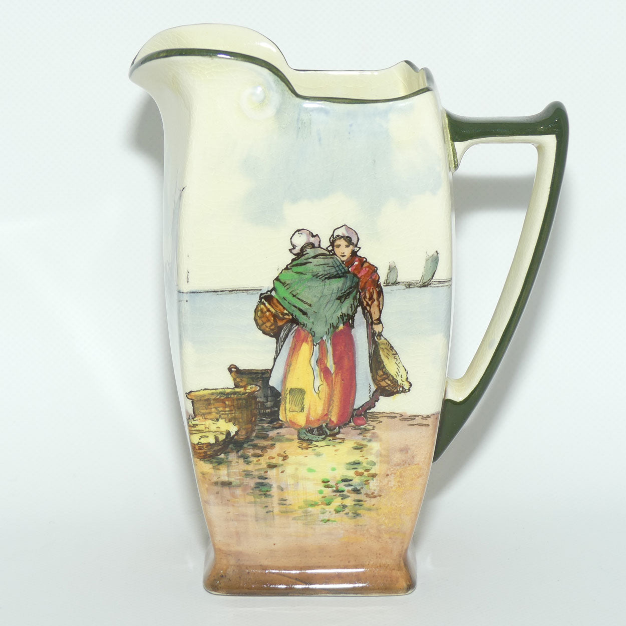 Royal Doulton Fisherfolk A - Brittany large Friar shape jug
