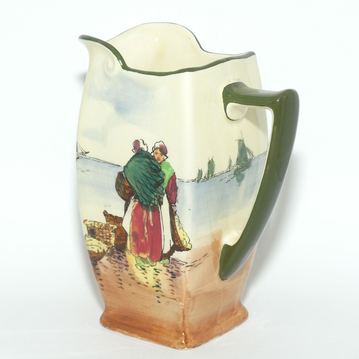 Royal Doulton Fisherfolk A - Brittany medium Friar shape jug D4406