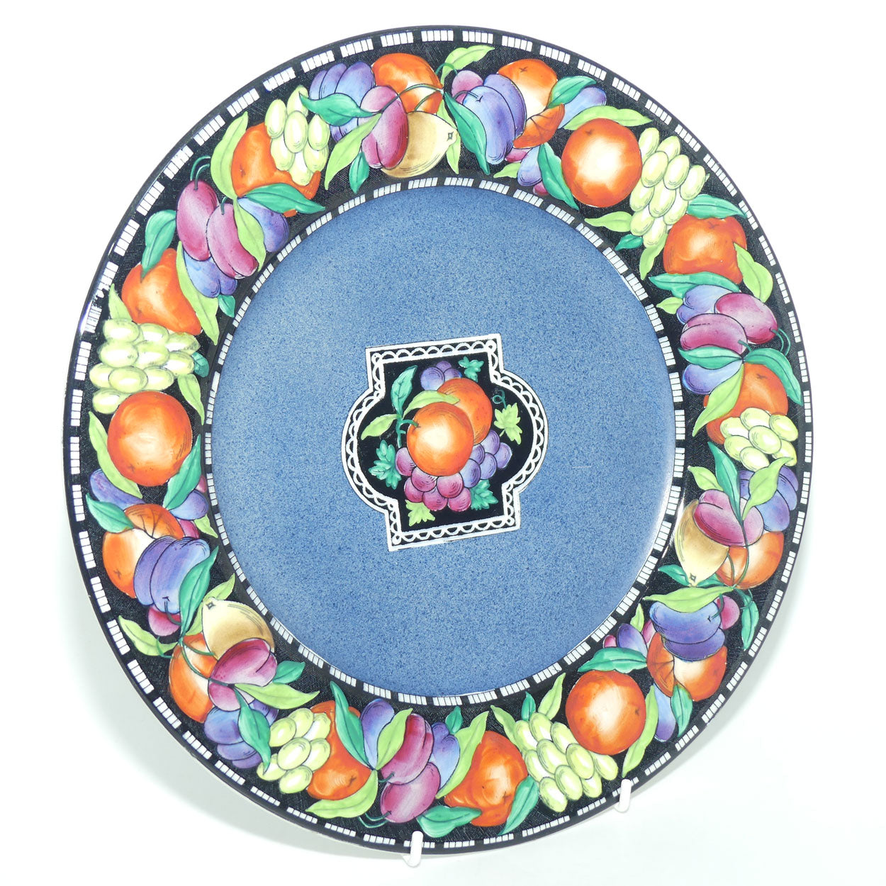 Maling plate Art Deco hand enamelled Garland of Fruit plate 5010