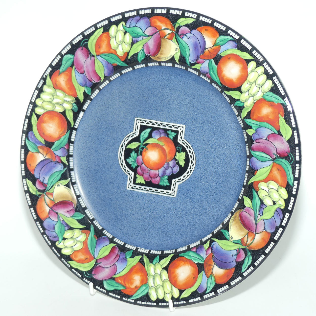 Maling plate Art Deco hand enamelled Garland of Fruit plate 5010