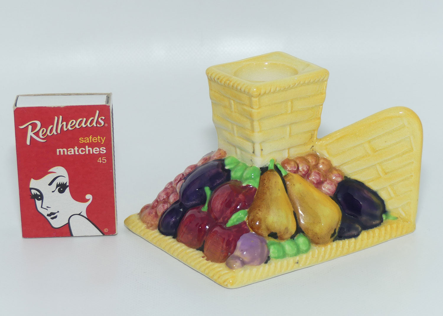 Carlton Ware Embossed Fruit Basket fancy candle stick