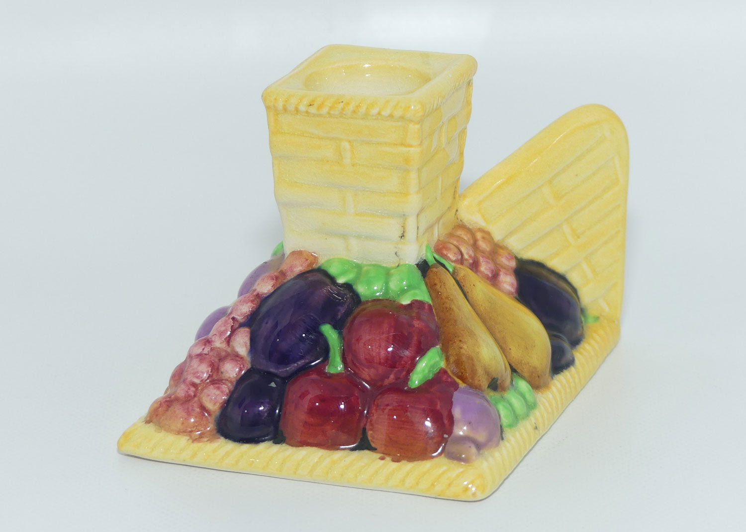 Carlton Ware Embossed Fruit Basket fancy candle stick