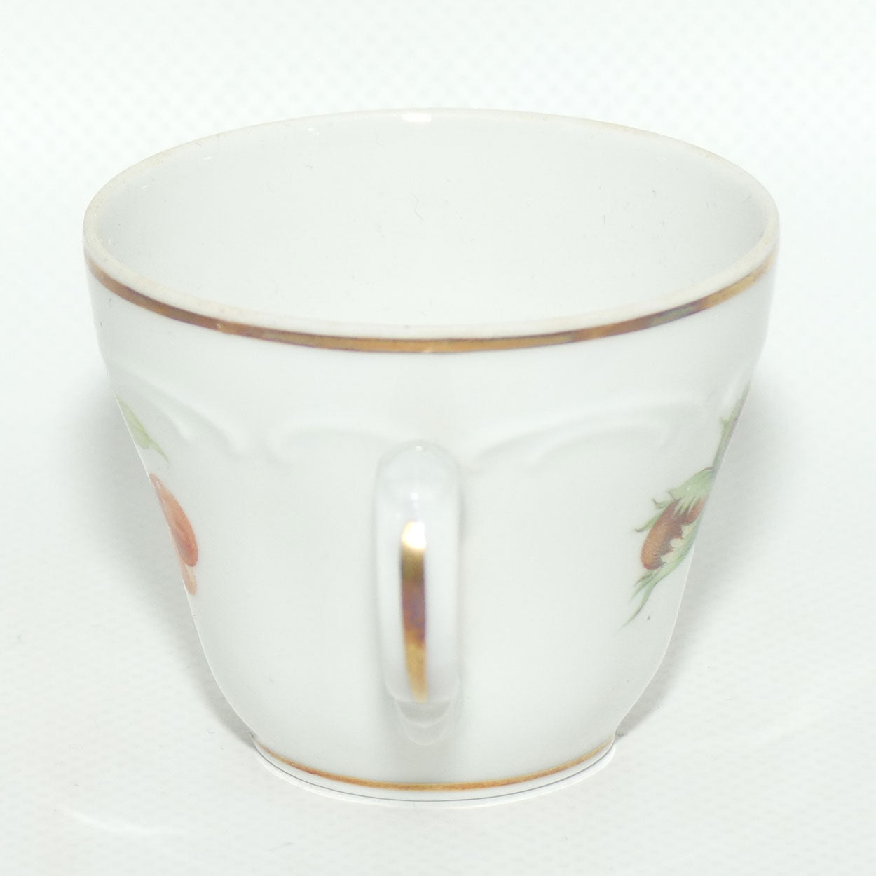 Jaeger 1897 Bavaria Germany Fruit motif demi tasse cup and saucer
