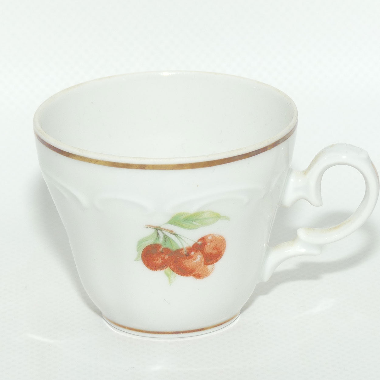 Jaeger 1897 Bavaria Germany Fruit motif demi tasse cup and saucer