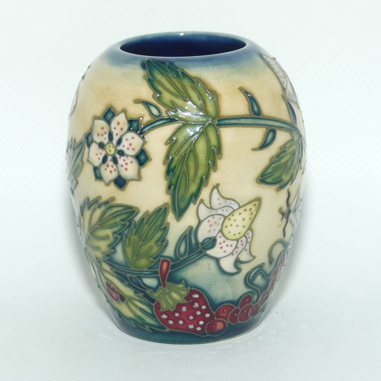 Moorcroft Fruit Garden small vase | silver line