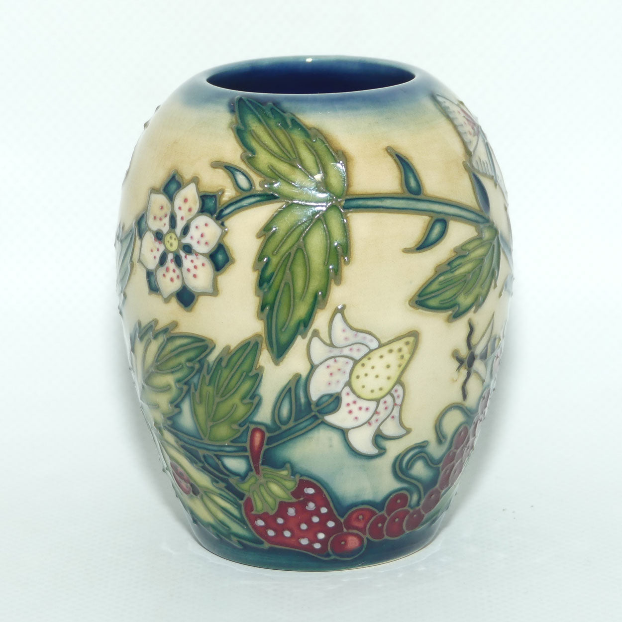 Moorcroft Fruit Garden small vase | silver line