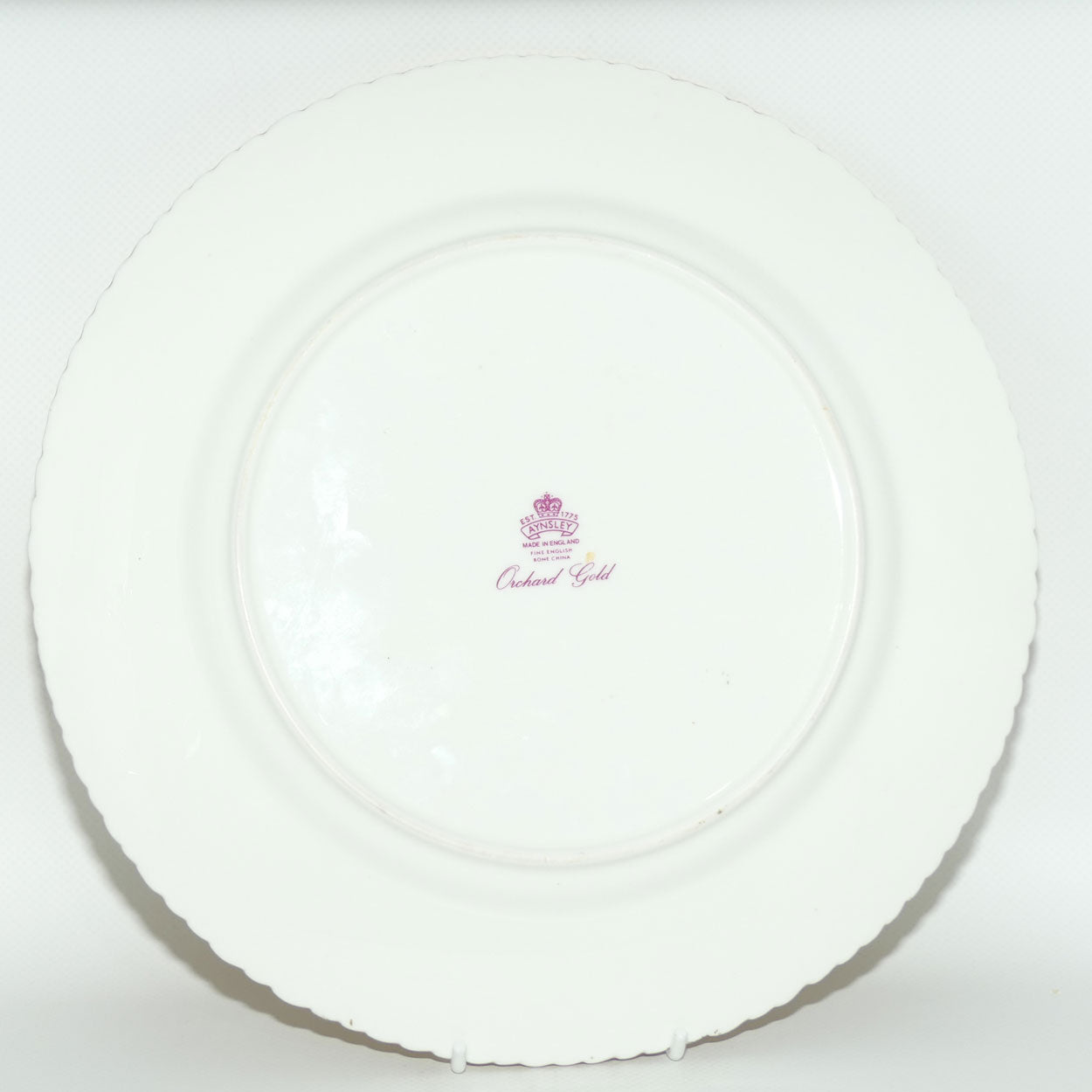 Aynsley Fruit Orchard Gold gilt figured border plate | 26.5cm wide