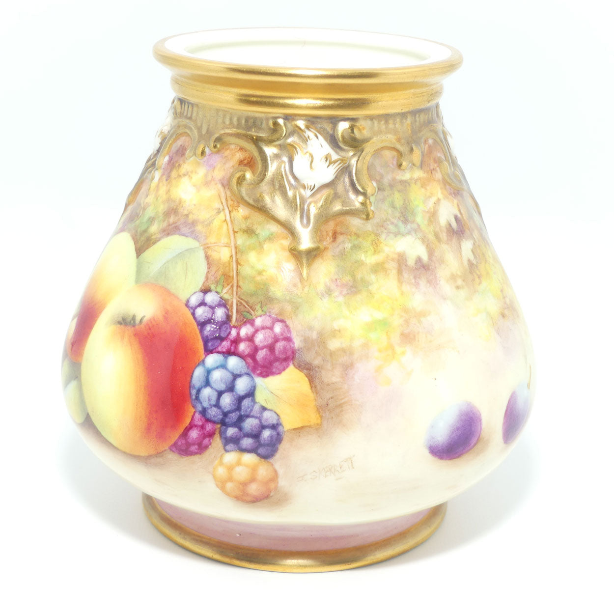 Royal Worcester hand painted fruit potpourri | 291 Shape | J Skerrett