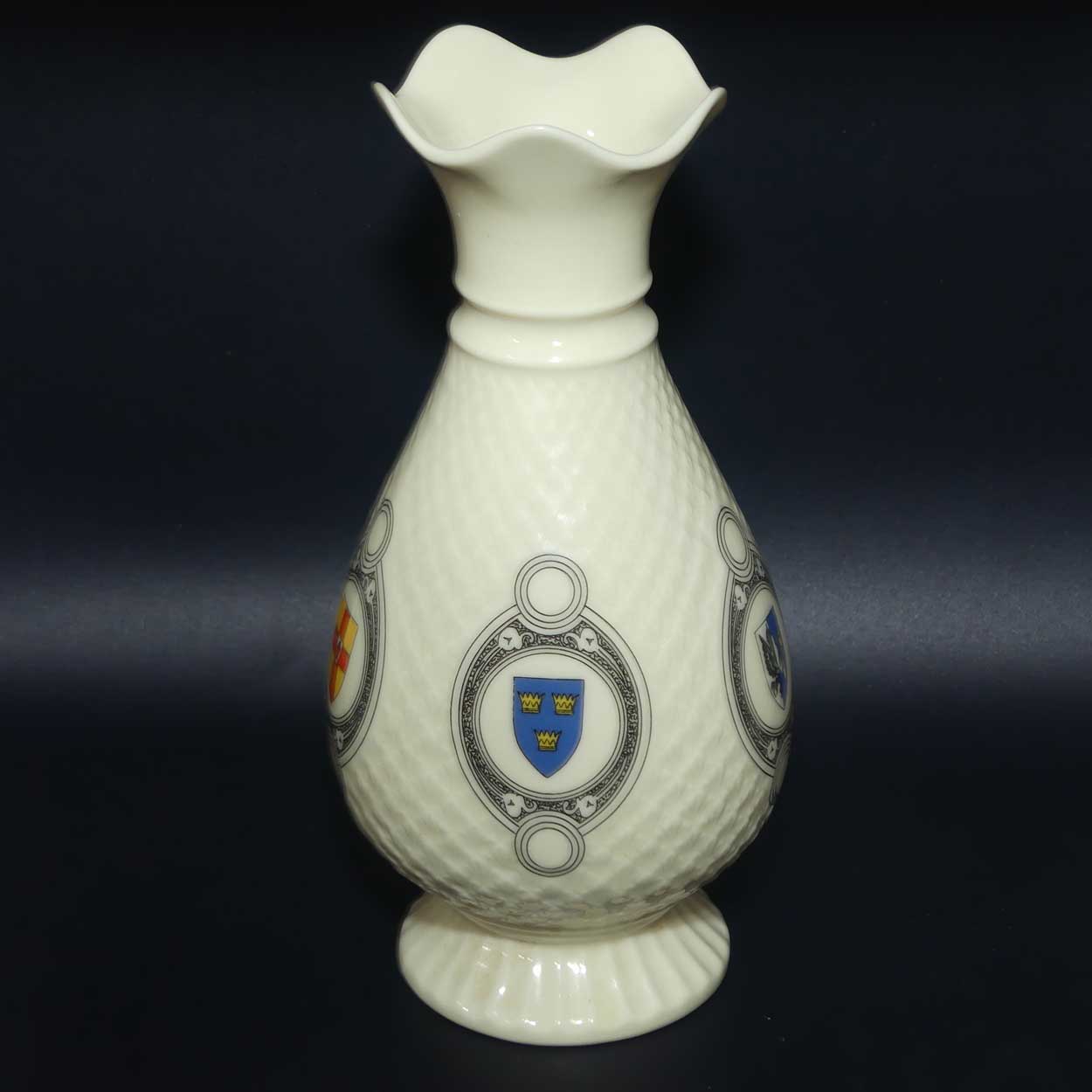 Belleek Gaelic Athletic Association 100 Year commemorative vase | Brown Mark
