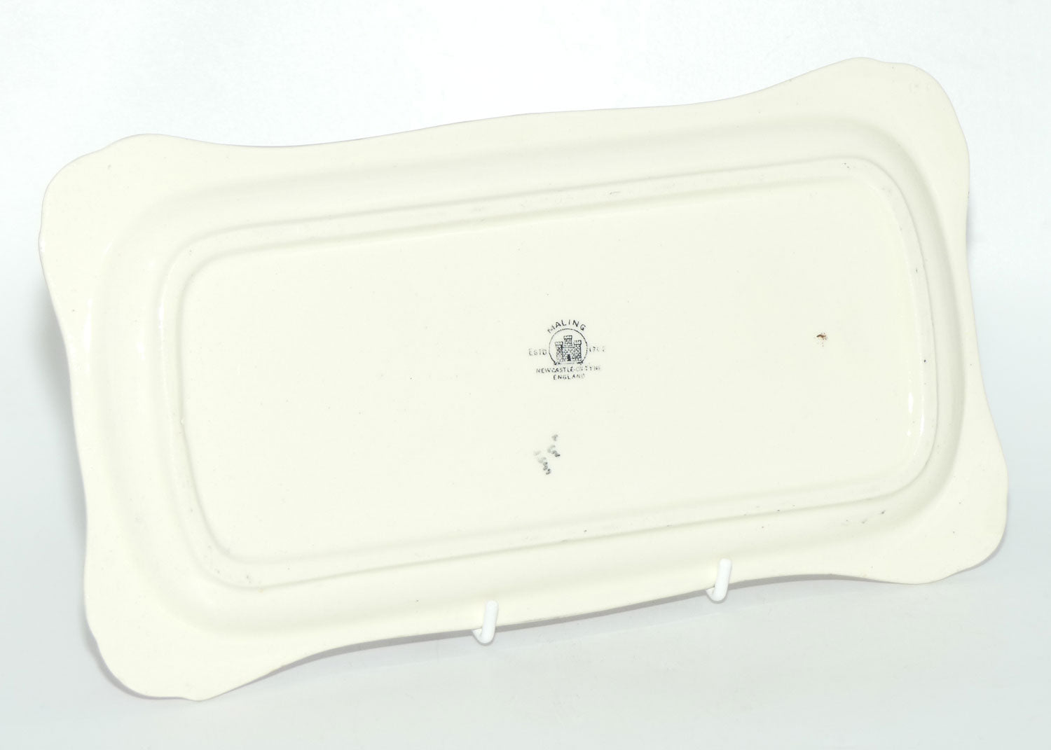 Maling Lustre sandwich tray | Garland and Black Rose | Pink ground 6451