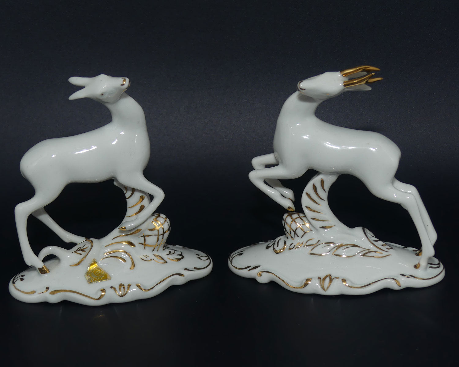Royal Dux pair of figures | Deer and Doe